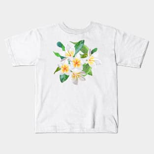 Tropical Frangipani - green mist Kids T-Shirt